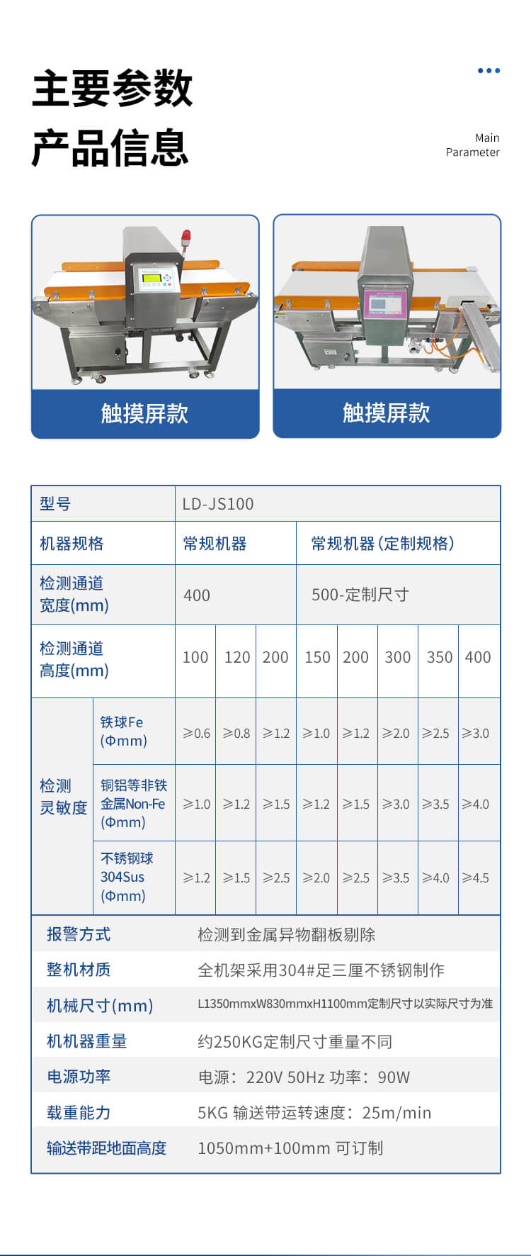 食品金屬檢測機